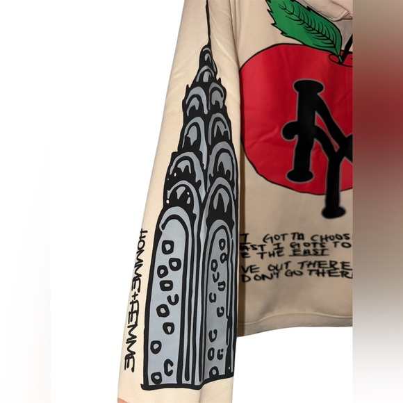 🌴🍎 NWT! Homme+Femme California to NYC Hoodie - Picture 7 of 16